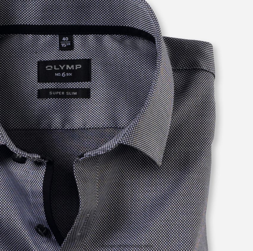 ropa OLYMP No. six super slim, camisa business, kent moderno, negro 8N2F227