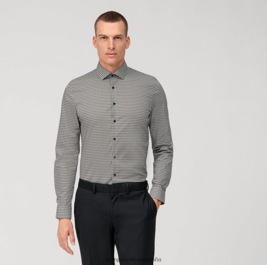 ropa OLYMP No. six super slim, camisa business, kent moderno, oliva 8N2F113
