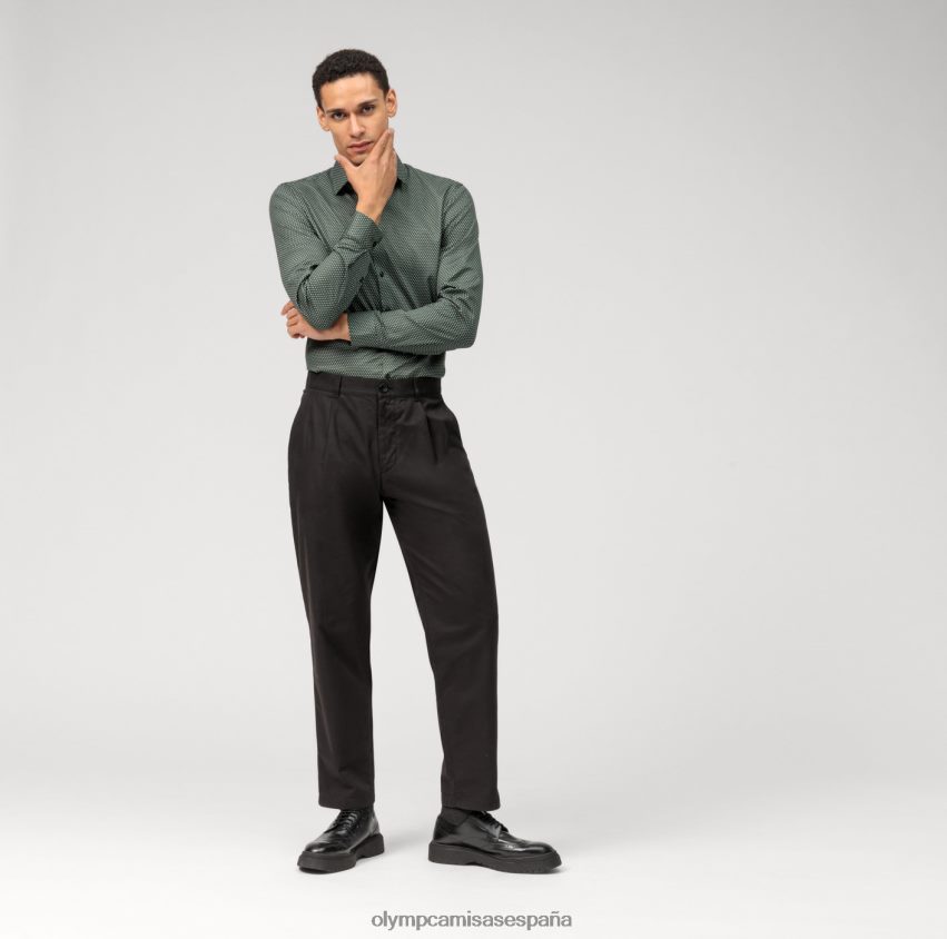 ropa OLYMP No. six super slim, camisa business, kent moderno, oliva 8N2F51