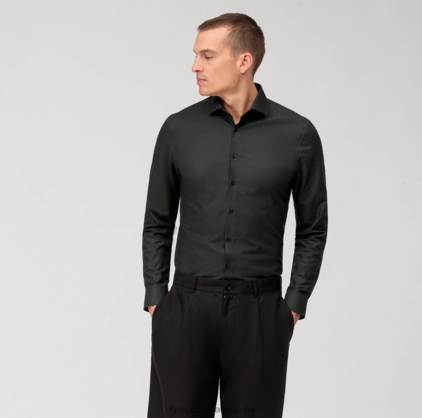 ropa OLYMP No. six super slim, camisa business, kent moderno, oliva 8N2F77