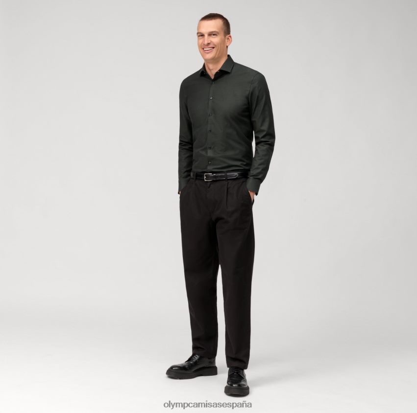 ropa OLYMP No. six super slim, camisa business, kent moderno, oliva 8N2F77