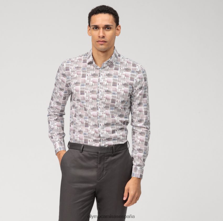 ropa OLYMP No. six super slim, camisa business, kent moderno, rojo oscuro 8N2F247