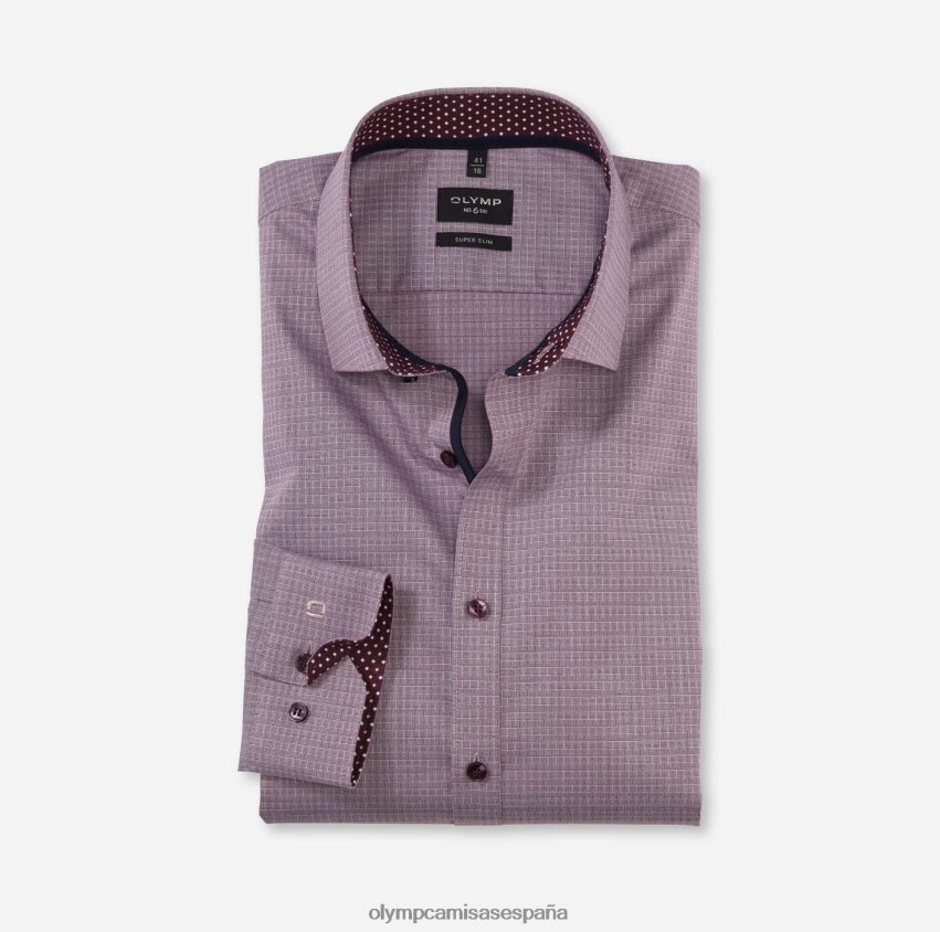 ropa OLYMP No. six super slim, camisa business, kent moderno, rojo oscuro 8N2F65