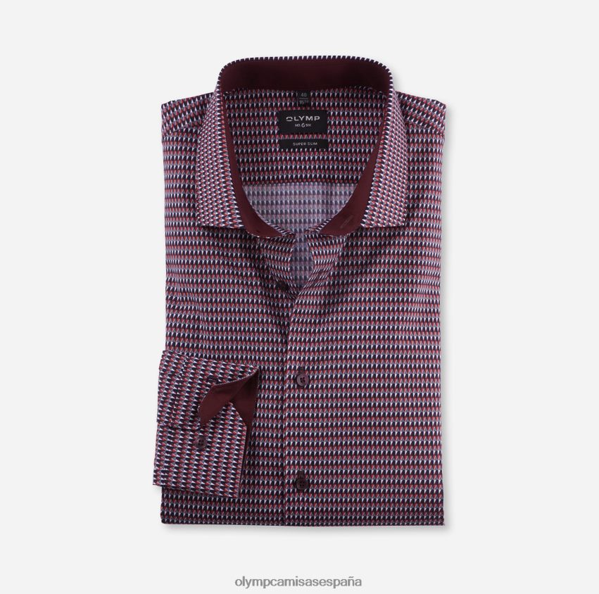 ropa OLYMP No. six super slim, camisa business, kent moderno, rojo oscuro 8N2F87