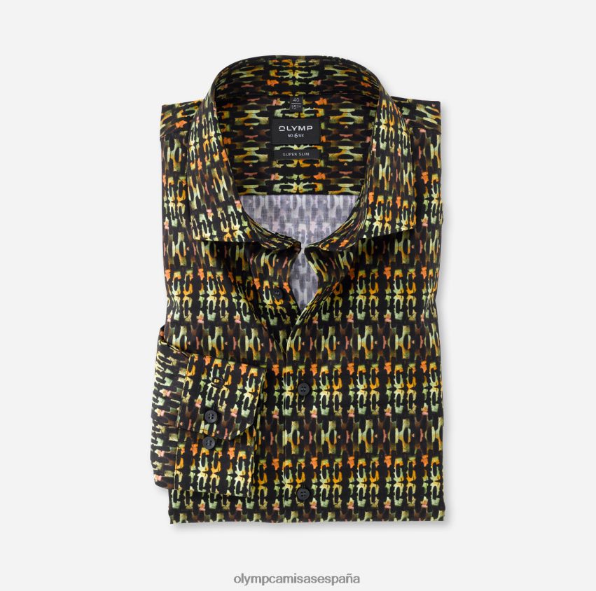 ropa OLYMP No. six super slim, camisa business, kent moderno, verde lima 8N2F160