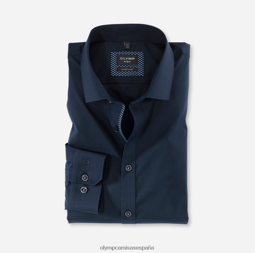 ropa OLYMP No. six super slim, camisa business, manga larga extra larga, kent moderno, marino 8N2F325