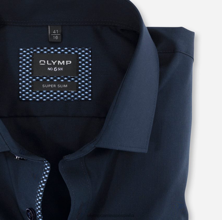 ropa OLYMP No. six super slim, camisa business, manga larga extra larga, kent moderno, marino 8N2F325