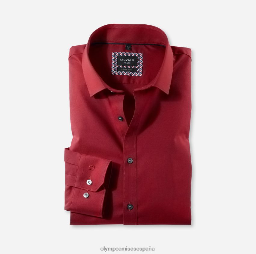 ropa OLYMP No. six super slim, camisa business, manga larga extra larga, kent moderno, rojo 8N2F311