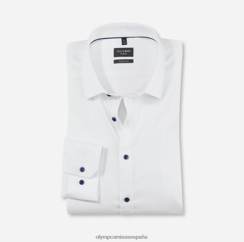ropa OLYMP No. six super slim, camisa business, urban kent, blanco 8N2F207