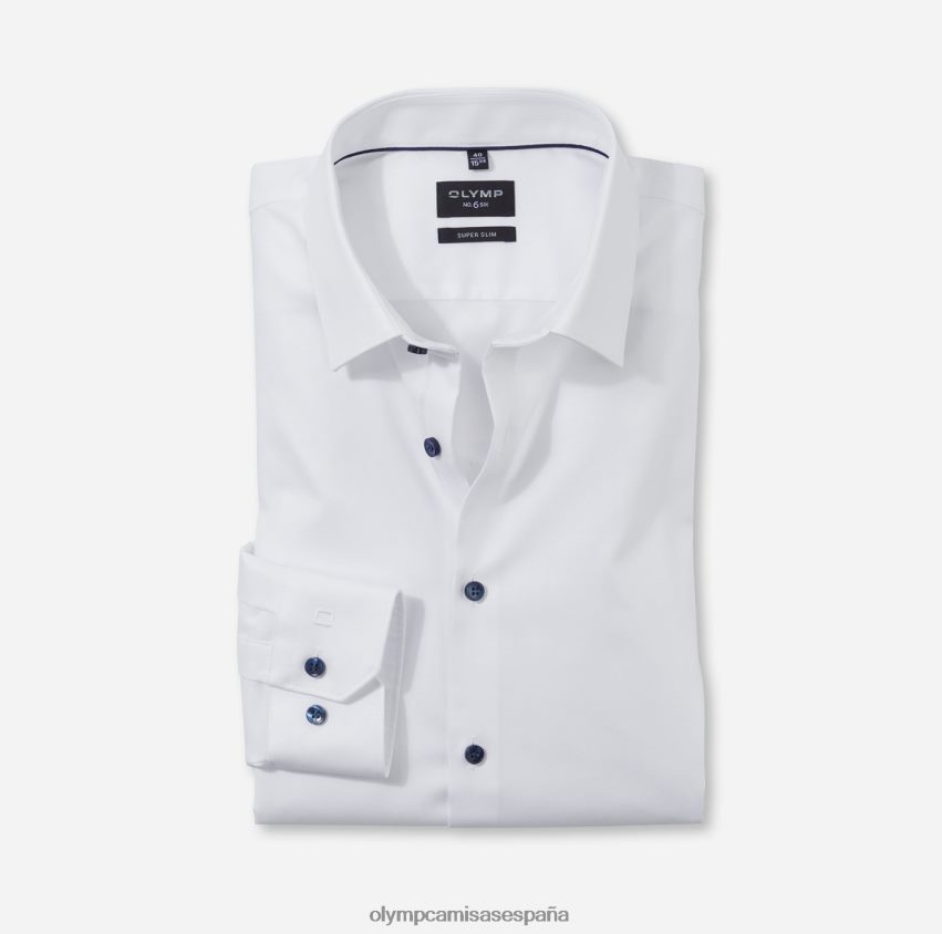 ropa OLYMP No. six super slim, camisa business, urban kent, blanco 8N2F262