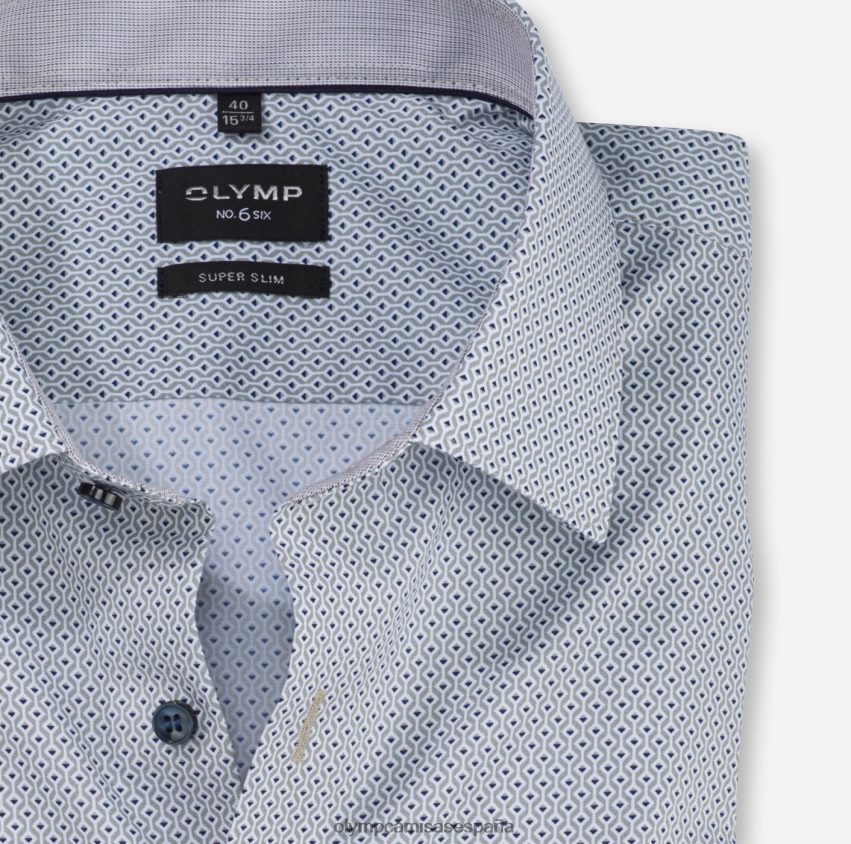 ropa OLYMP No. six super slim, camisa business, urban kent, gris topo 8N2F184