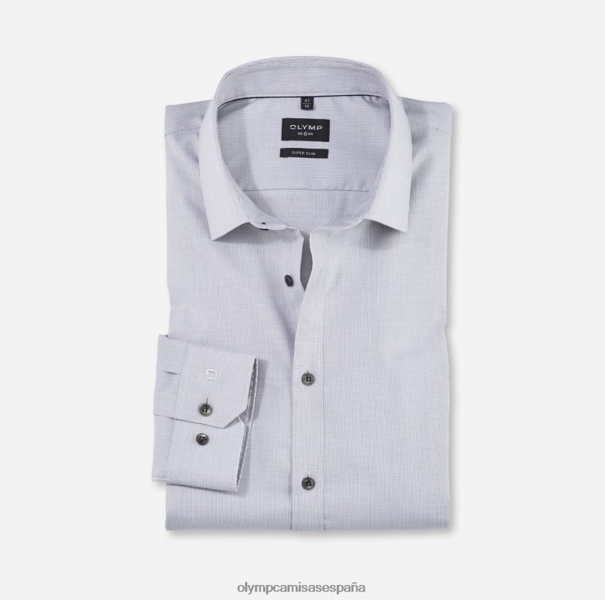 ropa OLYMP No. six super slim, camisa business, urban kent, gris topo 8N2F221