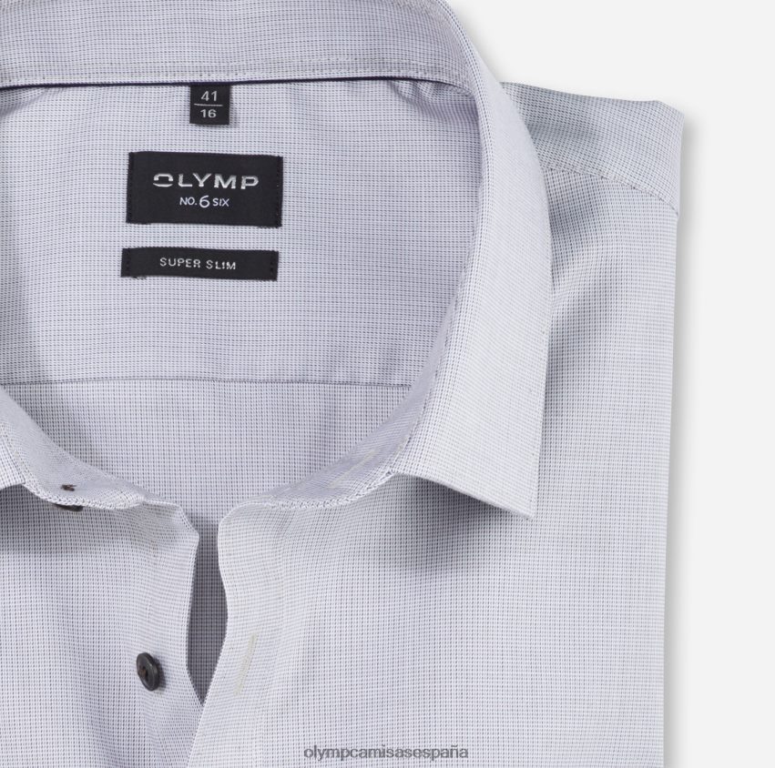 ropa OLYMP No. six super slim, camisa business, urban kent, gris topo 8N2F221