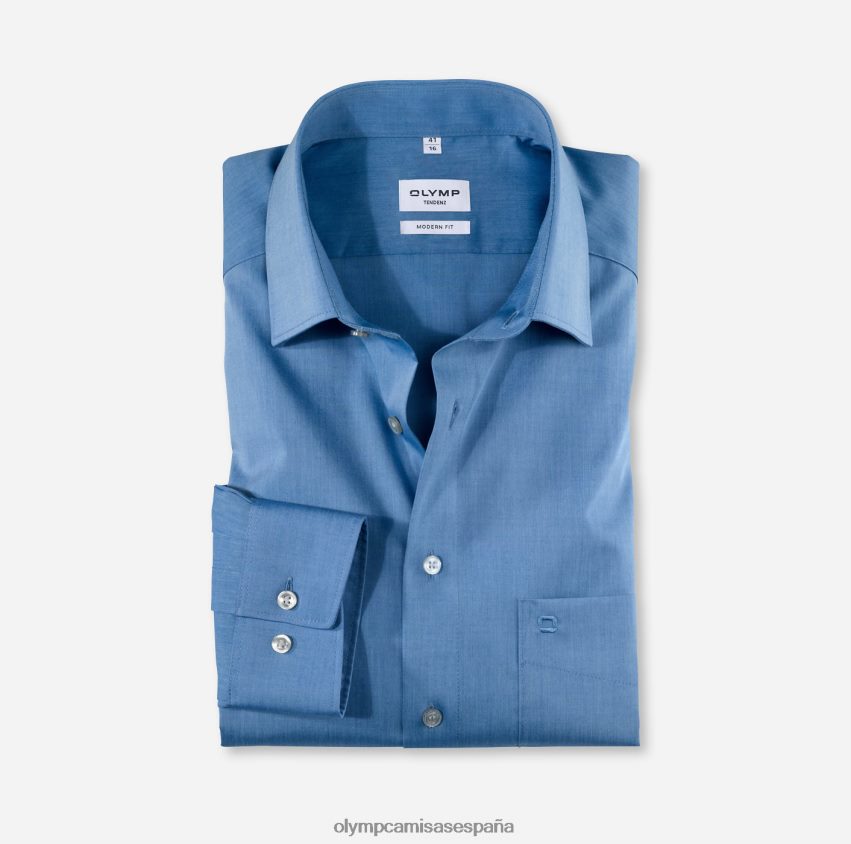 ropa OLYMP tendenz modern fit, camisa business, new kent, azul 8N2F1745