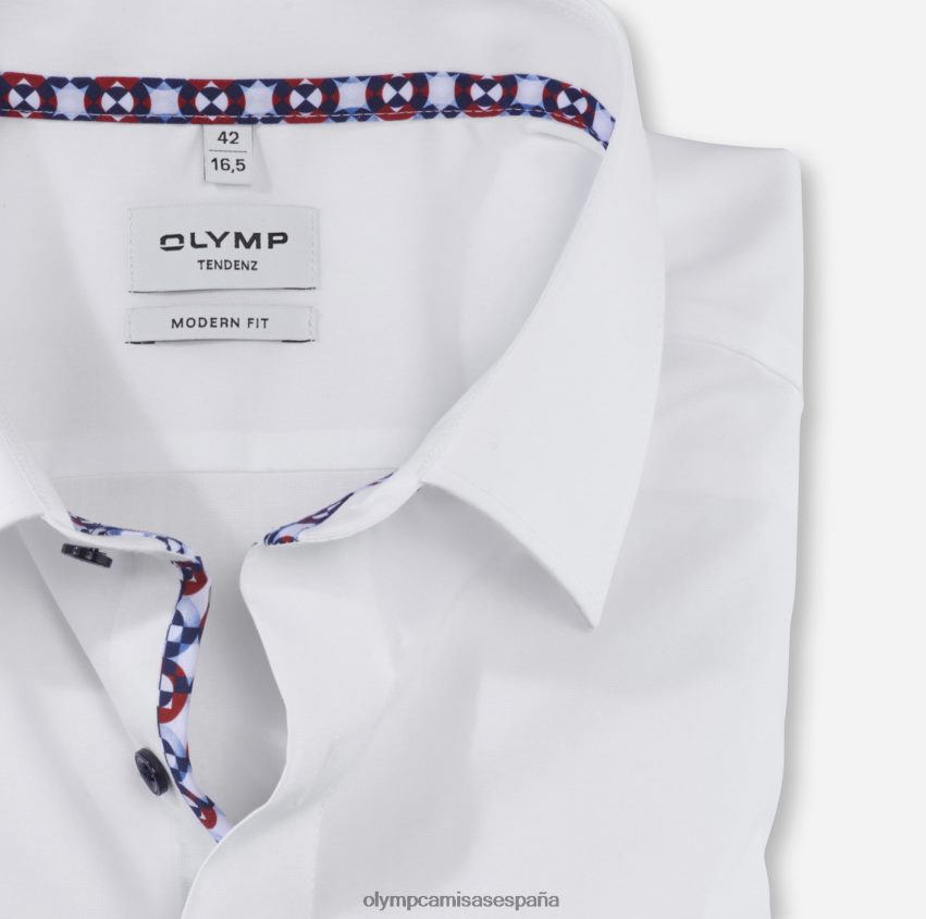 ropa OLYMP tendenz modern fit, camisa business, new kent, blanco 8N2F1711