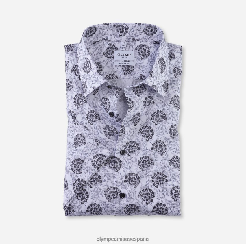 ropa OLYMP tendenz modern fit, camisa business, new kent, gris plata 8N2F1728