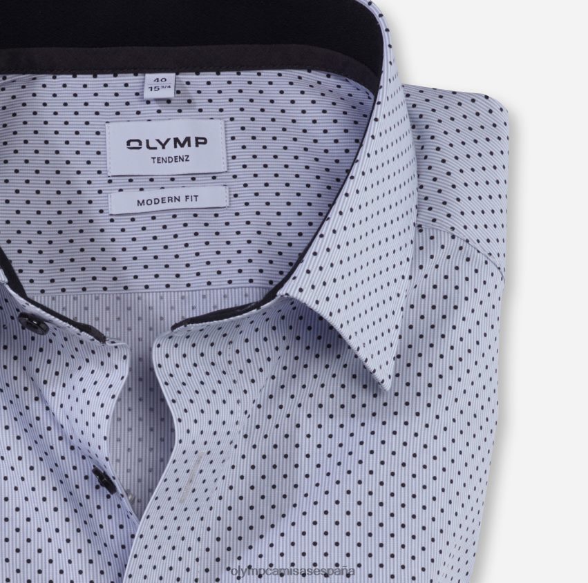 ropa OLYMP tendenz modern fit, camisa business, new kent, gris plata 8N2F1731