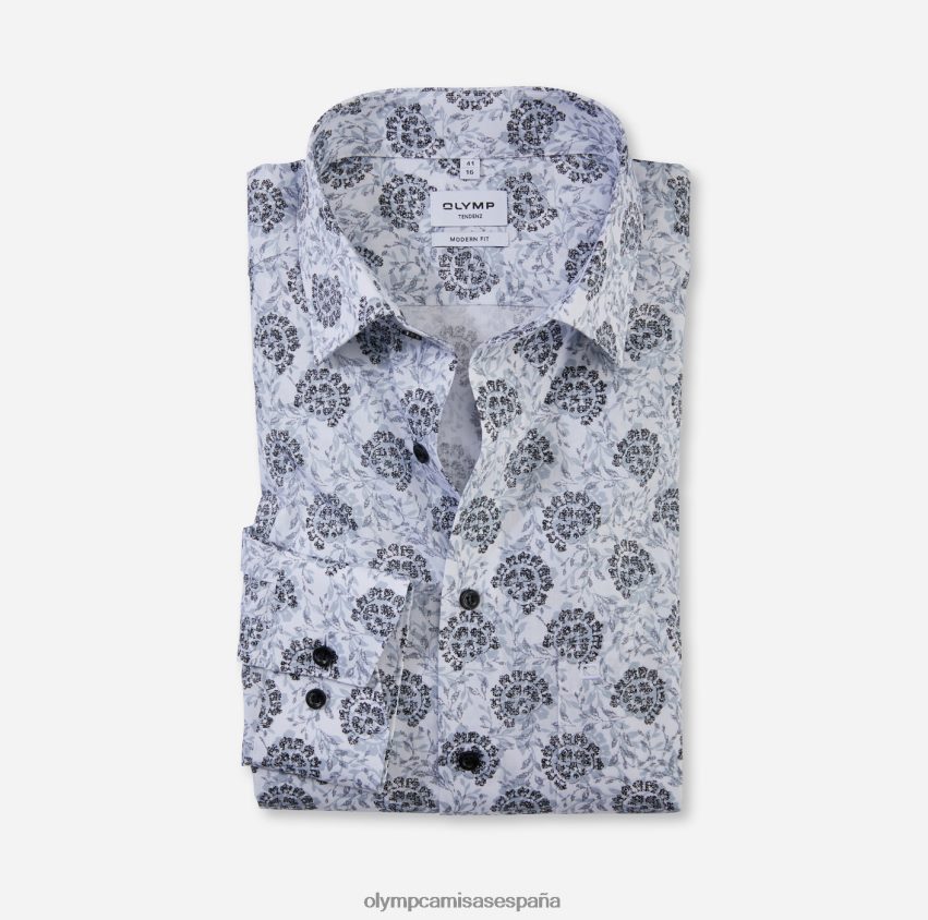 ropa OLYMP tendenz modern fit, camisa business, new kent, gris plata 8N2F1738