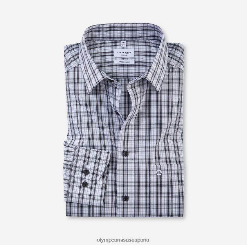 ropa OLYMP tendenz modern fit, camisa business, new kent, negro 8N2F1721