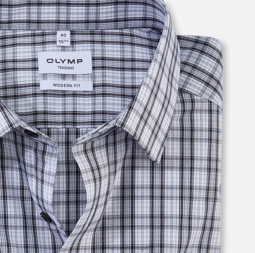 ropa OLYMP tendenz modern fit, camisa business, new kent, negro 8N2F1721