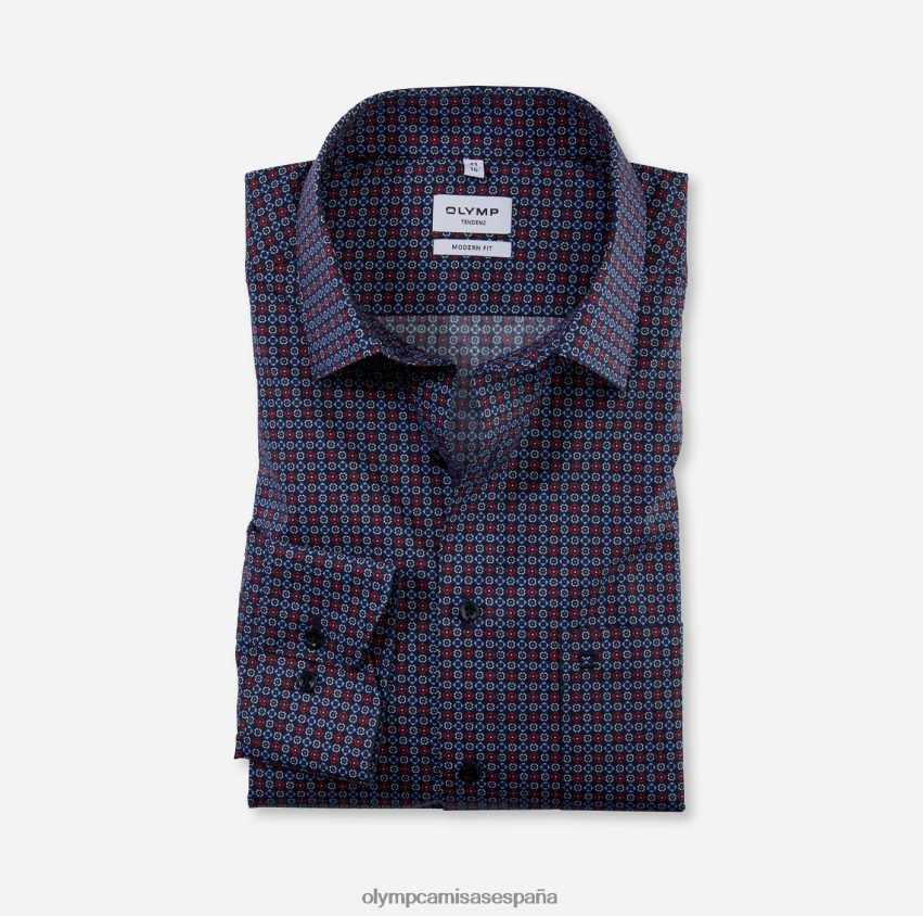 ropa OLYMP tendenz modern fit, camisa business, new kent, rojo 8N2F1725