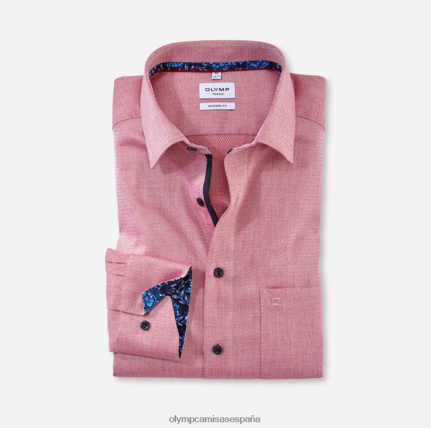 ropa OLYMP tendenz modern fit, camisa business, new kent, rojo 8N2F1734