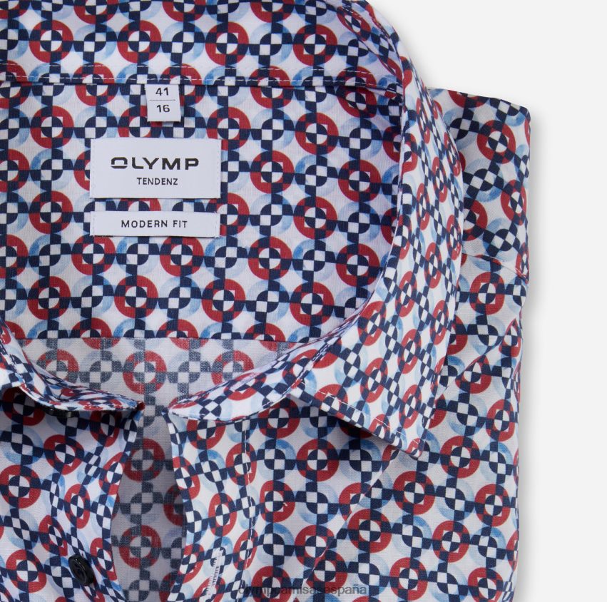 ropa OLYMP tendenz modern fit, camisa business, new kent, rojo 8N2F1737