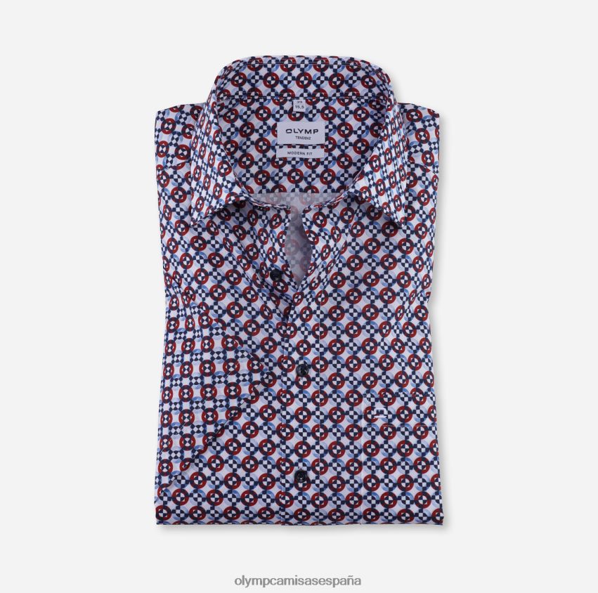ropa OLYMP tendenz modern fit, camisa business, new kent, rojo 8N2F1740