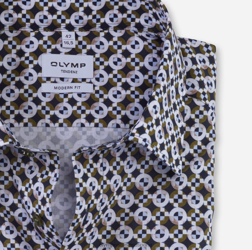 ropa OLYMP tendenz modern fit, camisa business, new kent, verde lima 8N2F1742