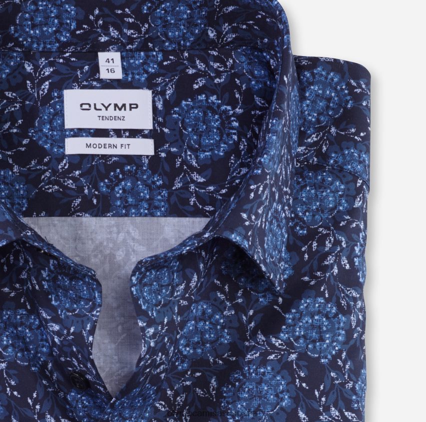 ropa OLYMP tendenz modern fit, camisa de negocios, new kent, marine 8N2F1717