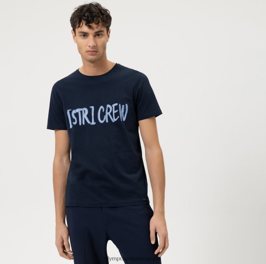 ropa OLYMP ajuste corporal casual de nivel cinco, camiseta, marino 8N2F1989