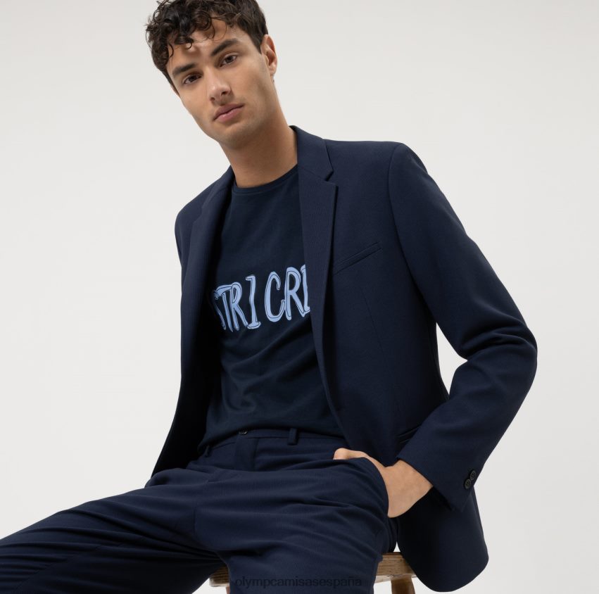 ropa OLYMP ajuste corporal casual de nivel cinco, camiseta, marino 8N2F1989