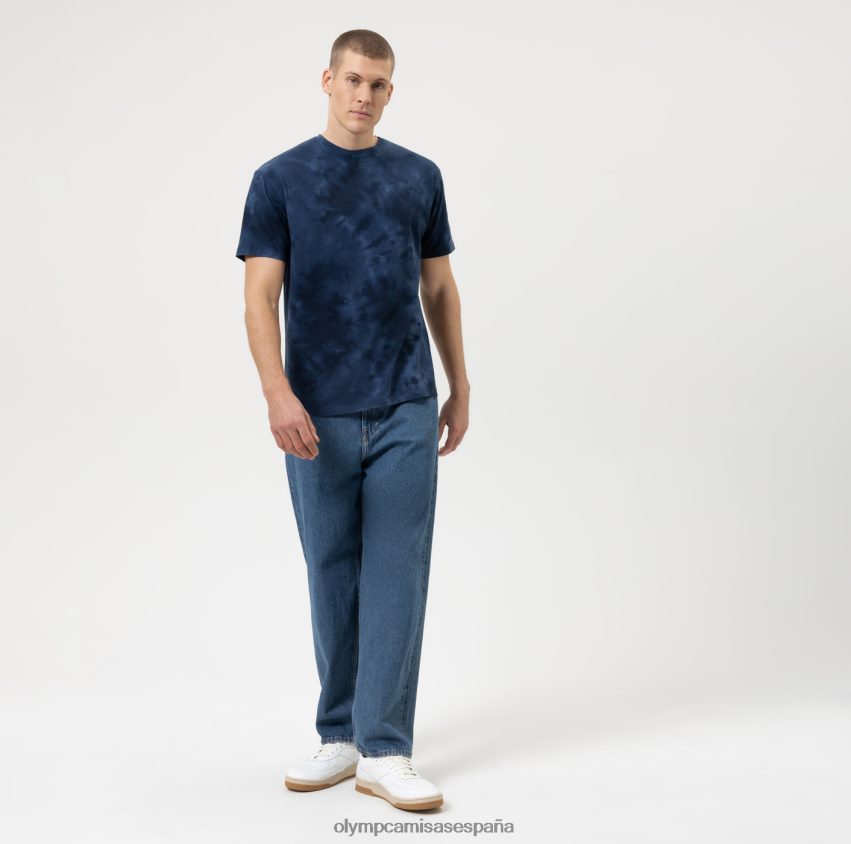 ropa OLYMP ajuste corporal casual de nivel cinco, camiseta, marino 8N2F2008