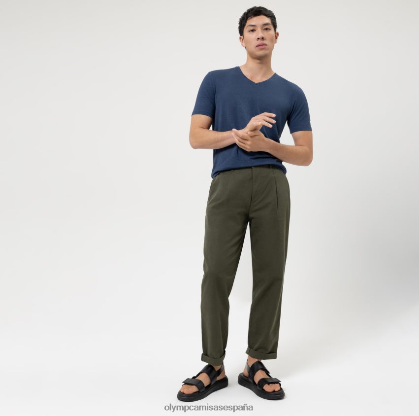 ropa OLYMP body fit casual de nivel cinco, camiseta, azul humo 8N2F2006