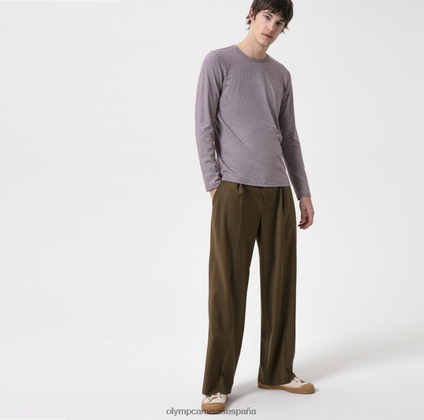 ropa OLYMP body fit casual de nivel cinco, camiseta, ciruela 8N2F2060