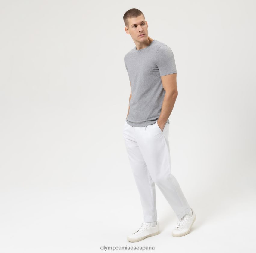 ropa OLYMP body fit casual de nivel cinco, camiseta, gris plateado 8N2F2030