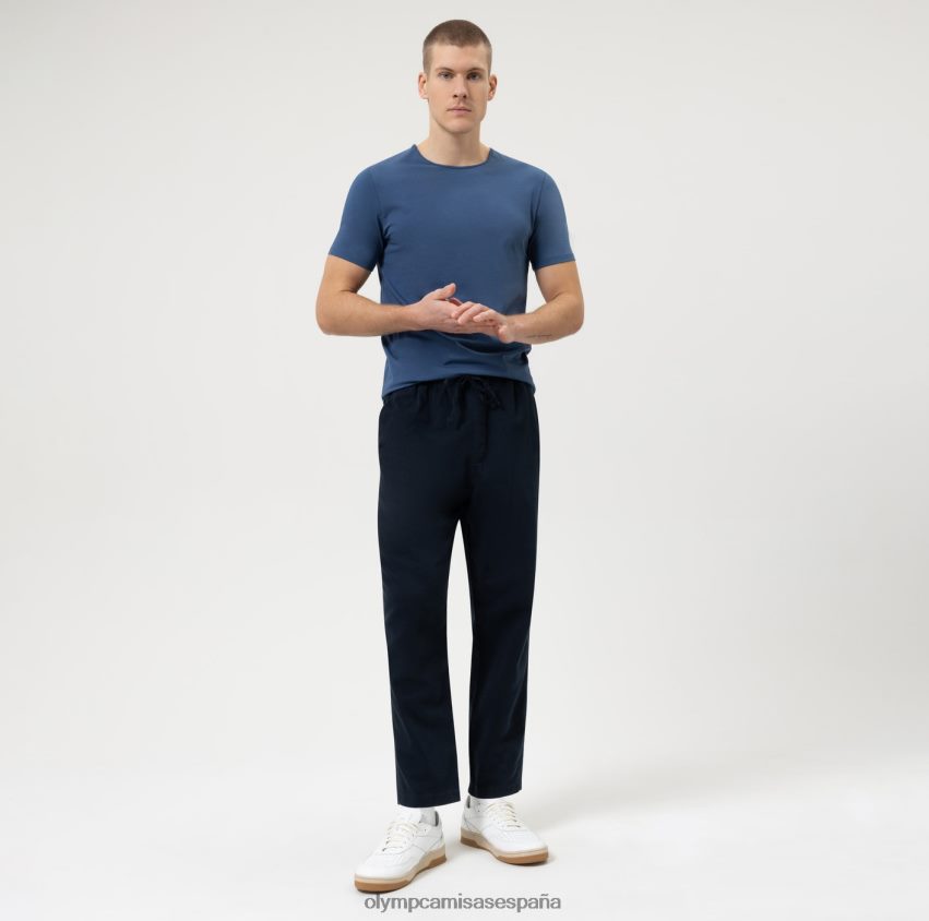 ropa OLYMP body fit casual de nivel cinco, camiseta, índigo 8N2F2029