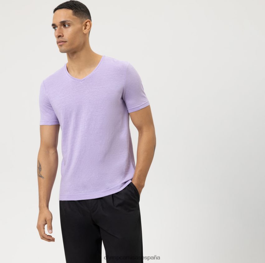 ropa OLYMP body fit casual nivel cinco, camiseta, lila 8N2F2005