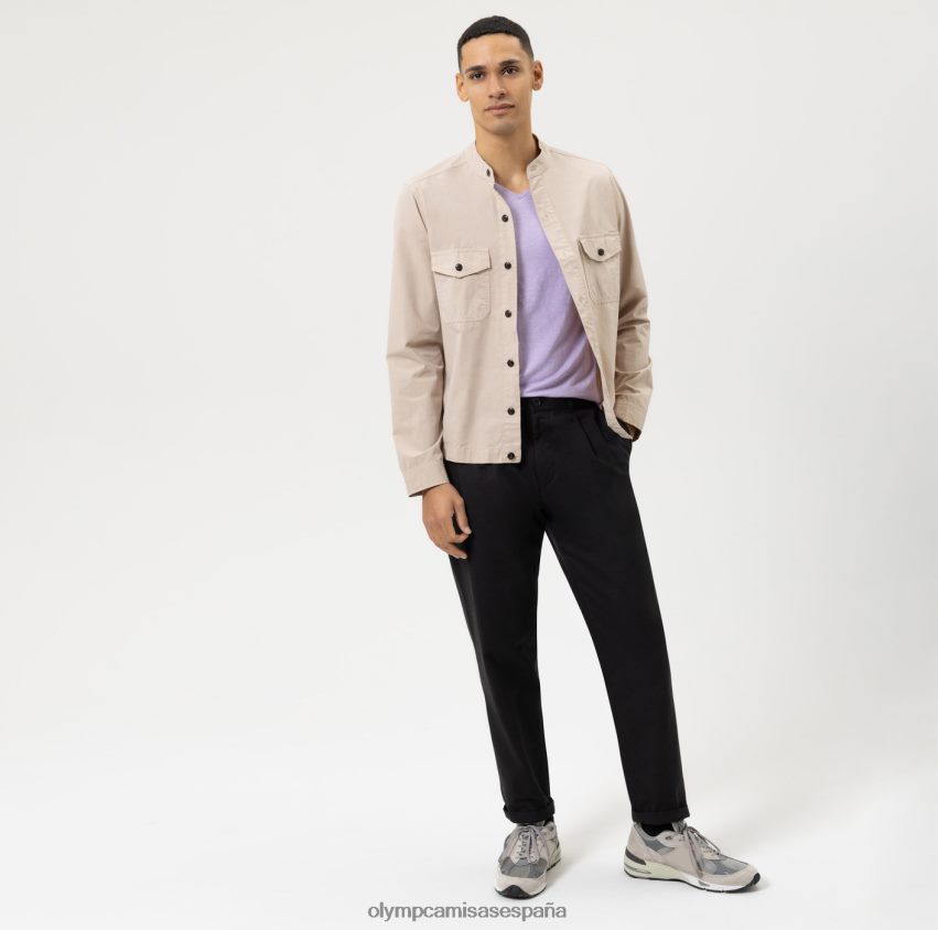 ropa OLYMP body fit casual nivel cinco, camiseta, lila 8N2F2005