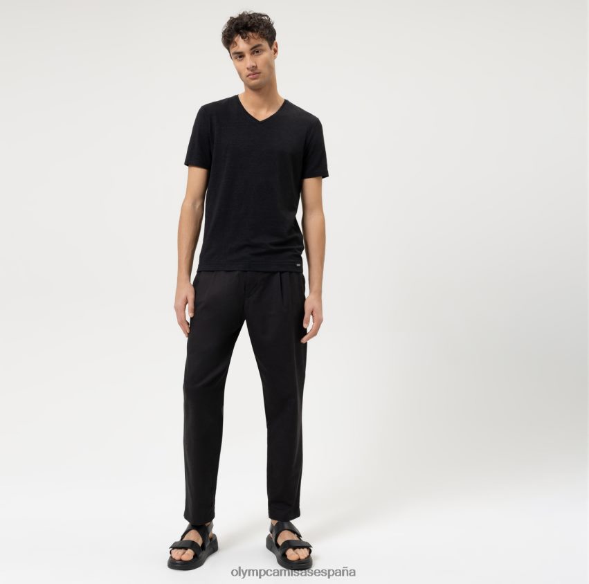 ropa OLYMP body fit casual nivel cinco, camiseta, negro 8N2F2004