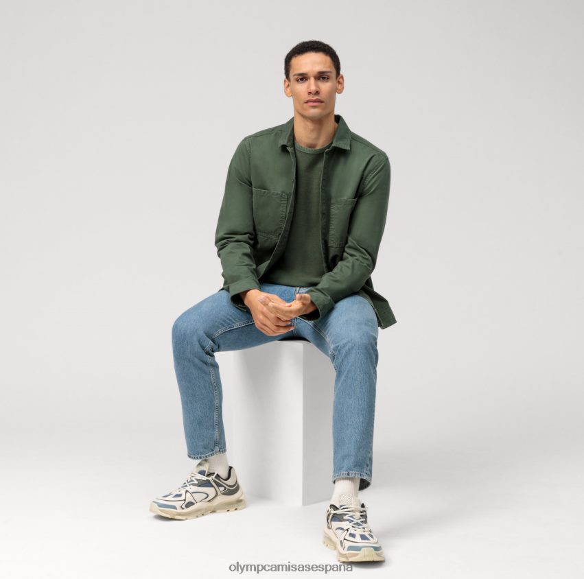 ropa OLYMP camiseta casual de punto de manga larga, gris verde 8N2F2043