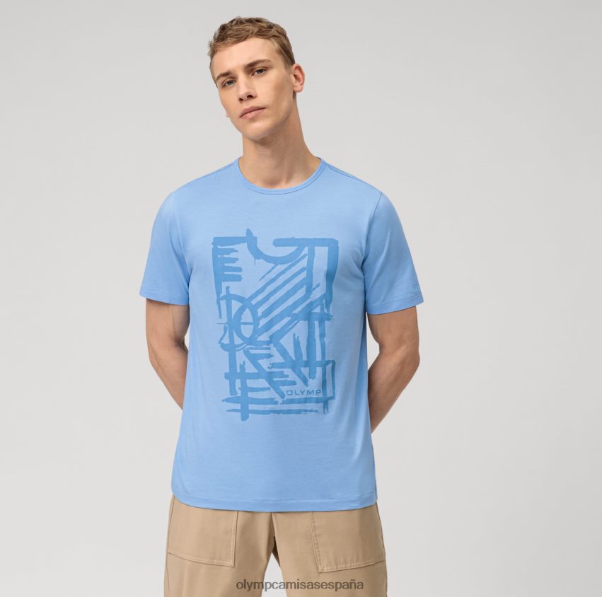 ropa OLYMP camiseta casual modern fit, azul claro 8N2F2012
