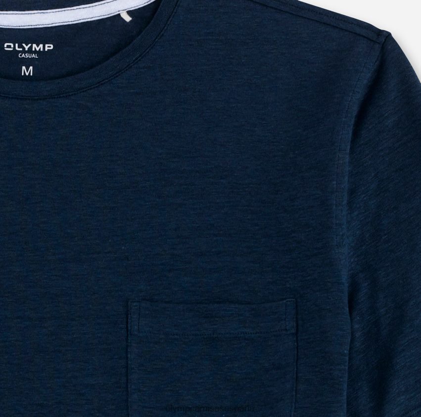 ropa OLYMP camiseta casual modern fit, azul humo 8N2F2050