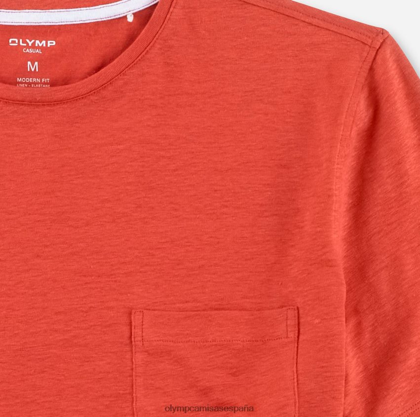 ropa OLYMP camiseta casual modern fit, rojo ladrillo 8N2F2047