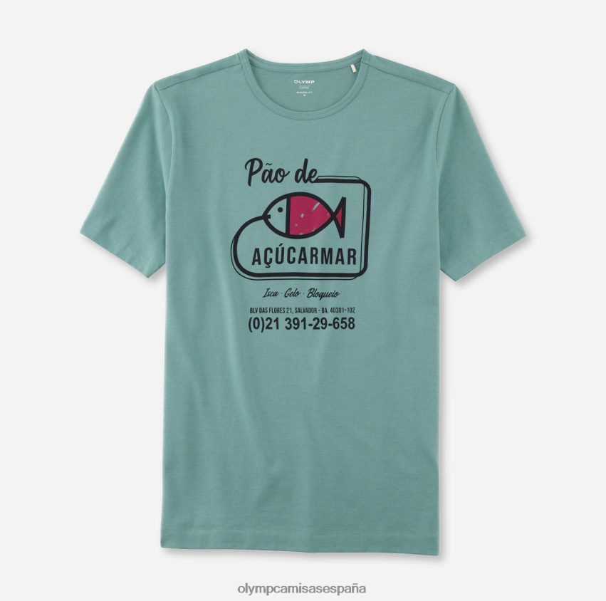 ropa OLYMP camiseta casual modern fit, verde cristal 8N2F2065