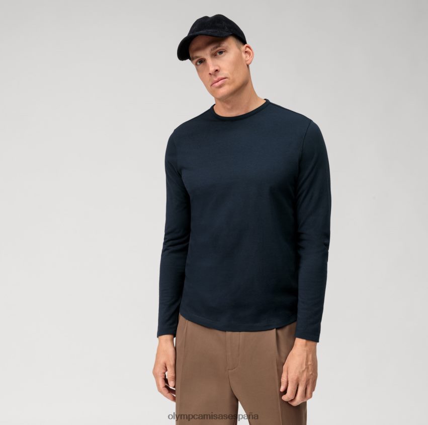 ropa OLYMP camiseta informal de punto de manga larga, marino 8N2F2033