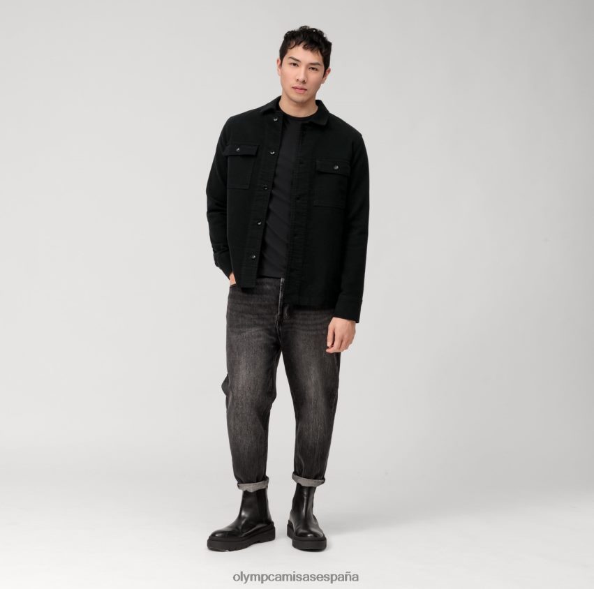 ropa OLYMP camiseta informal de punto de manga larga, negra 8N2F2036