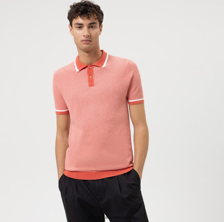 ropa OLYMP Body Fit de punto de nivel cinco, polo, rojo 8N2F2103