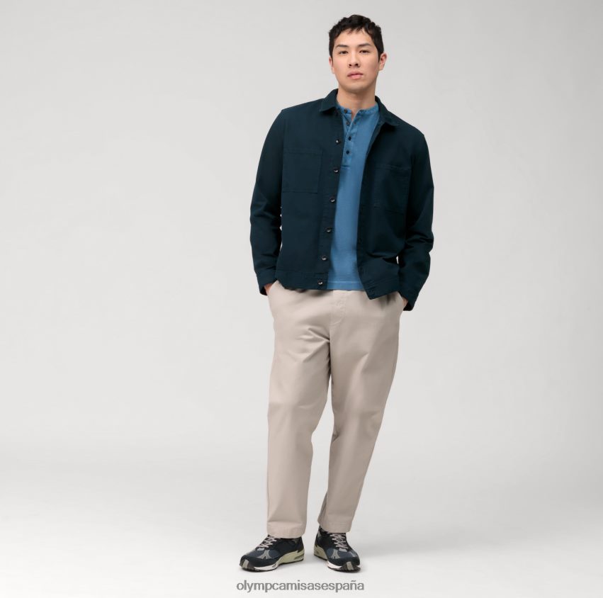 ropa OLYMP Polo casual de punto de manga larga, azul humo 8N2F2129