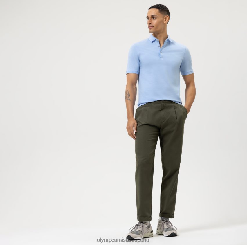 ropa OLYMP ajuste casual del cuerpo del nivel cinco, polo, azul claro 8N2F2068